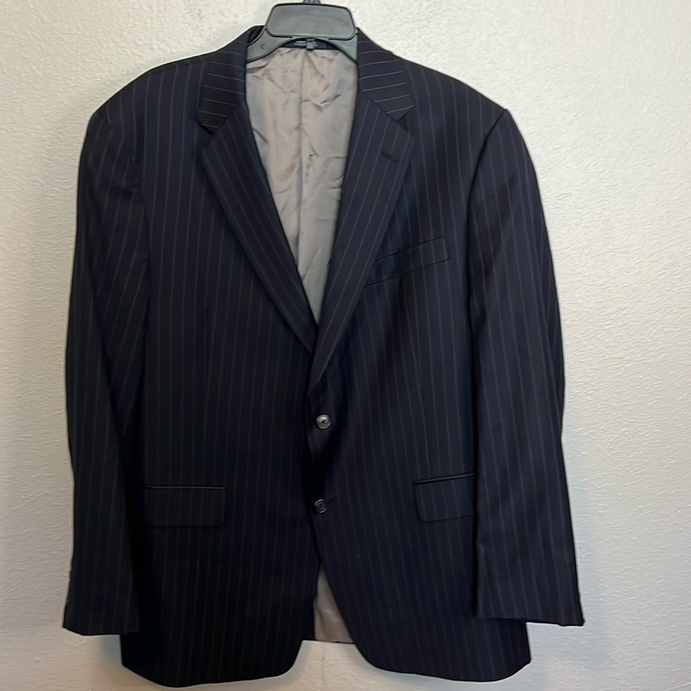 Hart Schaffner Marx Navy Pinstripe Blazer * See Measurements